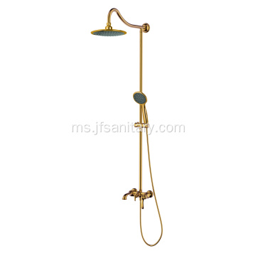 Hot Sell Brass Rain Shower Set Gold Combo